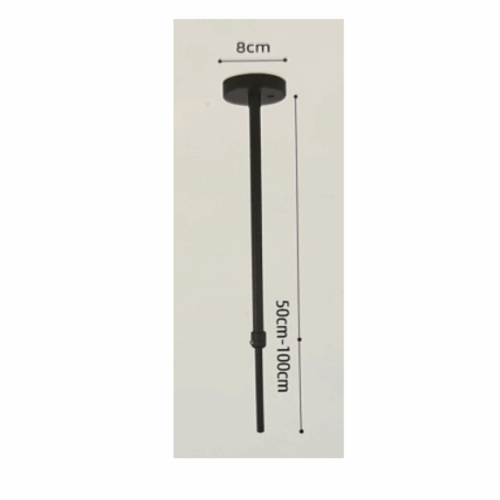 ذراع إناره سكة 50-100cm لون أسود