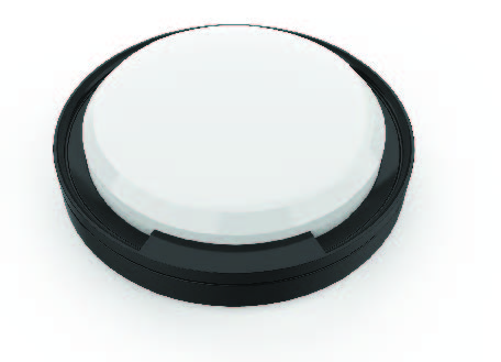 جلوب ليد مطري دائري 6500K  24W    إطار أسود  (28cm)