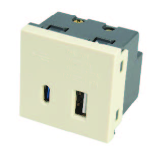 ابريز شاحن USB Type C عاجي LEMAR US 0-1