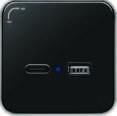 ابريز شاحن سكة متحرك اسود LEMAR USB + TYPE C