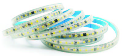 حبل إنارة ليد 3000k-4000k-7000k   120LED  220V مع لاصق  (100mt)