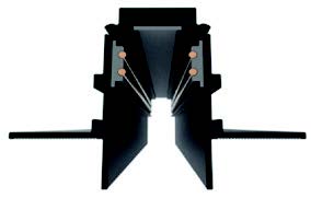 Magnetic سكة لون اسود داخلي 1M