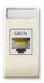 مخرج CAT 7 RJ45 معزز ومحمي - وحدة 1